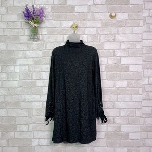 American Eagle Sweater Dress Mock Neck Black
